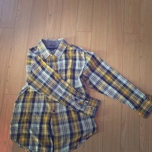 Yellow Patterned Nautica Dress Shirt